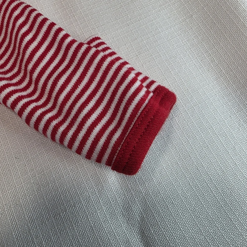 Carter's Striped Red White Brown Reindeer One Piece Christmas Sleeper 3 Mo EUC